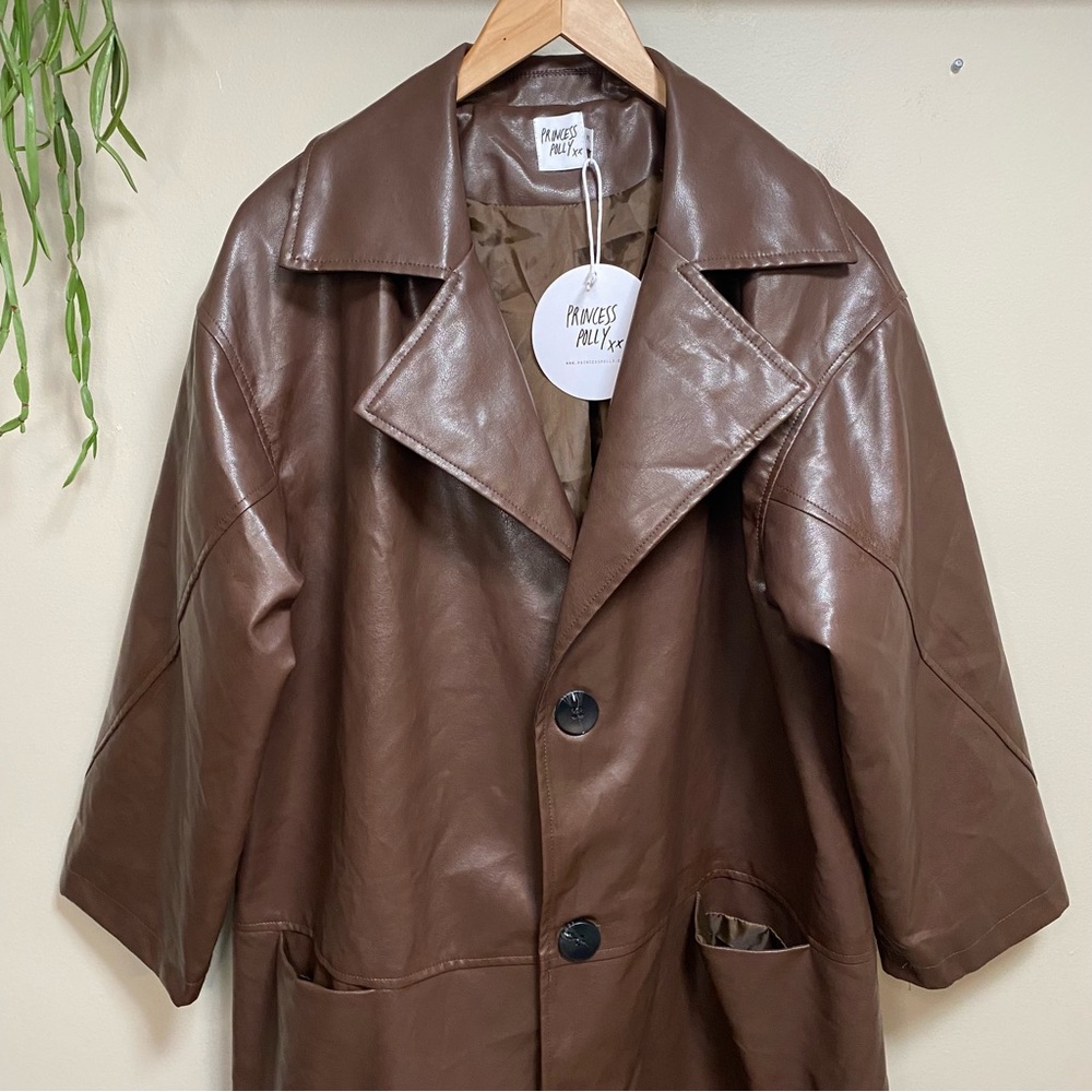 Princess Polly Brown Trench Coat - Picture 13 of 13